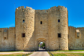 Stadtmauer, Aigues-Mortes, Gard, Languedoc-Roussillon, Frankreich