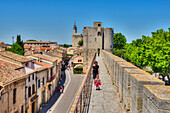 City wall, Tour de Constance, Aigues-Mortes, Gard, Languedoc-Roussillon, France