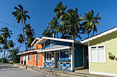 Colorful wooden houses, Pueblo de los Pescadores, Las Terrenas, Samana, Dominican Republic, Antilles, Caribbean
