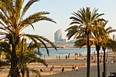 beach life, Platja de Barceloneta, Platja de Somorrostro, beach, Barceloneta, near Port Olimpic, Hotel W Barcelona, Barcelona, Catalunya, Catalonia, Spain, Europe