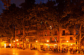 street cafe, restaurant, Plaza de la Virreina, city district Gracia, Barcelona, Catalunya, Catalonia, Spain, Europe