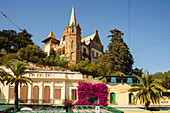 Placa Dr. Andreu at the valley station of funicular railway Funicular de Tibidabo, Berg Tibidabo, Barcelona, Catalunya, Catalonia, Spain, Europe