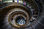 Vatican City. The famous ladder inside the vatican museums