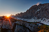 Civetta north face, Dolomites, Alleghe, Belluno, Veneto, Italy.