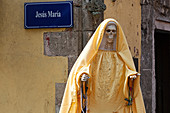 Statue of Santa Muerte, Zocalo, Mexico City, Mexico.