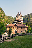 Italy, Trentino Alto Adige, San Romedio Sanctuary in Val di Non.