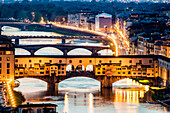 Florence, Ponte Vecchio at Sunset from Piazzale Michelangelo
