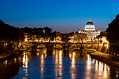 St. Peter's Basilica and Tiber River, Rome, Italy