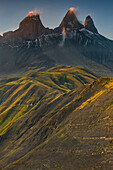 The Aiguille d'Arves at sunrise, Ecrins, Savoie, France