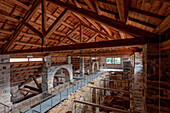 The building which hosted the ovens for the processing of the mineral extracted from the mines. Dolomiti Bellunesi National Park, Belluno