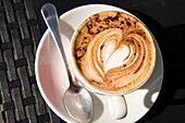 a cappuccino in the Cafe Corso in Pratola