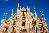 Facade Milan cathedral, Duomo di Santa Maria Nascente, cathedral of the archbishopric Milan, Lombardy, Milan, Italy