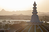 Dome of Deogarh Mahal Palace hotel at dawn, Deogarh, Rajasthan, India, Asia