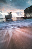 Cathedral Cove at sunrise, Coromandel Peninsula, North Island, New Zealand, Pacific