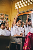 Primary school, Pong Teuk, Cambodia, Indochina, Southeast Asia, Asia