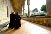Santa Chiara Majolica Cloister, Naples, Campania, Italy, Europe