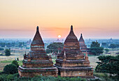 Myanmar , Mandalay Province ,Bagan City ,sunrise.