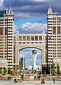 Kazakhstan, Astana City, New Administrative City, Nurzhol Bulvar, Bayterek Monument.