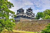 Japan, Kyushu Island, Kumamoto City, Kumamoto Castle.