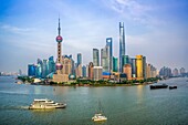 China, Shanghai City,Pudong Skyline.