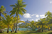 French Polynesia, Leeward archipelago, Bora Bora island, Luxury Hotel resort Saint-Regis