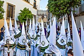 Spain , Andalucia Region, Cordoba City, Holy Thursday Parade , penitents,.