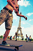 Jardins de Trocadero. Eiffel tower. Paris. France.