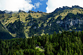 Hills over Lauterbrunnen Lötschen valley in the Valais, Switzerland