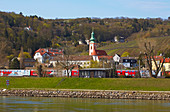 Blick auf Kahlenbergerdorf , Donau , Bundesland Wien , Österreich , Europa