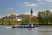 Mautern and Stift Göttweig near Krems , Wachau , River Danube , Niederösterreich , Lower Austria , Austria , Europe