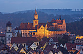 Blick auf Schloß Sigmaringen an der Donau , Schwäbische Alb , Baden-Württemberg, Deutschland , Europa