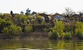 Blick auf Novo Selo , Donau , Bulgarien , Europa