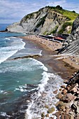 ´Flysch´ rock strata, Itzurun beach, Zumaia, Guipuzcoa, Basque Country, Spain.