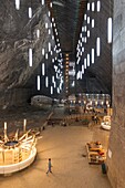 Romania, Transylvania, Turda, Turda Salt Mine, interior.