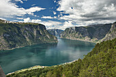View over Aurlandsfjord, Norway.