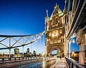 United Kingdom, England, London. The Tower Bridge and, on the background, The City