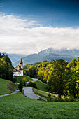 Wallfahrtskirche Maria Gern, bei Berchtesgaden, Berchtesgadener Land, Oberbayern, Bayern, Deutschland