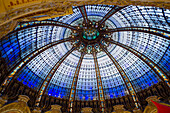 Jugendstilglaskuppel, Galeries Lafayette, Paris, Ile-de-France, Frankreich
