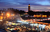 Place Jemaa el-Fna, Marrakesch, Süd-Marokko, Marokko
