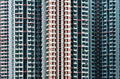 detail of social housing at retort city Tin Shu Wai, New Territories, Hongkong, China, Asia