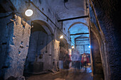 cellar arch in Nuremberg underground, Frankonia Region, Bavaria, Germany