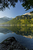 Vorderer Langbathsee, Alberfeldkogel, Gamskogel, Eiblgupf, Höllengebirge, Salzkammergut, Oberösterreich, Österreich