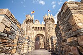 Los Templarios Castle in Ponferrada, Way of St. James, Leon, Spain.