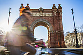 Arc de Triomf, triumphal arch,in Passeig Lluis Companys, Barcelona, Catalonia, Spain.