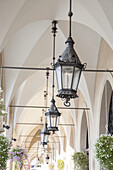 Lamp on Cloth Hall, Krakow, Poland, Europe.