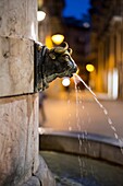 Plaza del Torico by night, Teruel, Aragon, Spain.