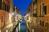 Water canal in blue hour in Venice Italy