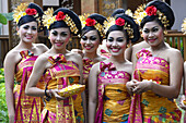 Balineses dancers in Legian beach festival, Bali, Indonesia, South East Asia.