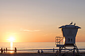 Lifeguard post at La Jolla Shores beach, California.