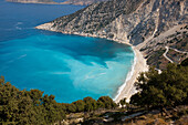Myrtos beach on the island of Cephalonia.